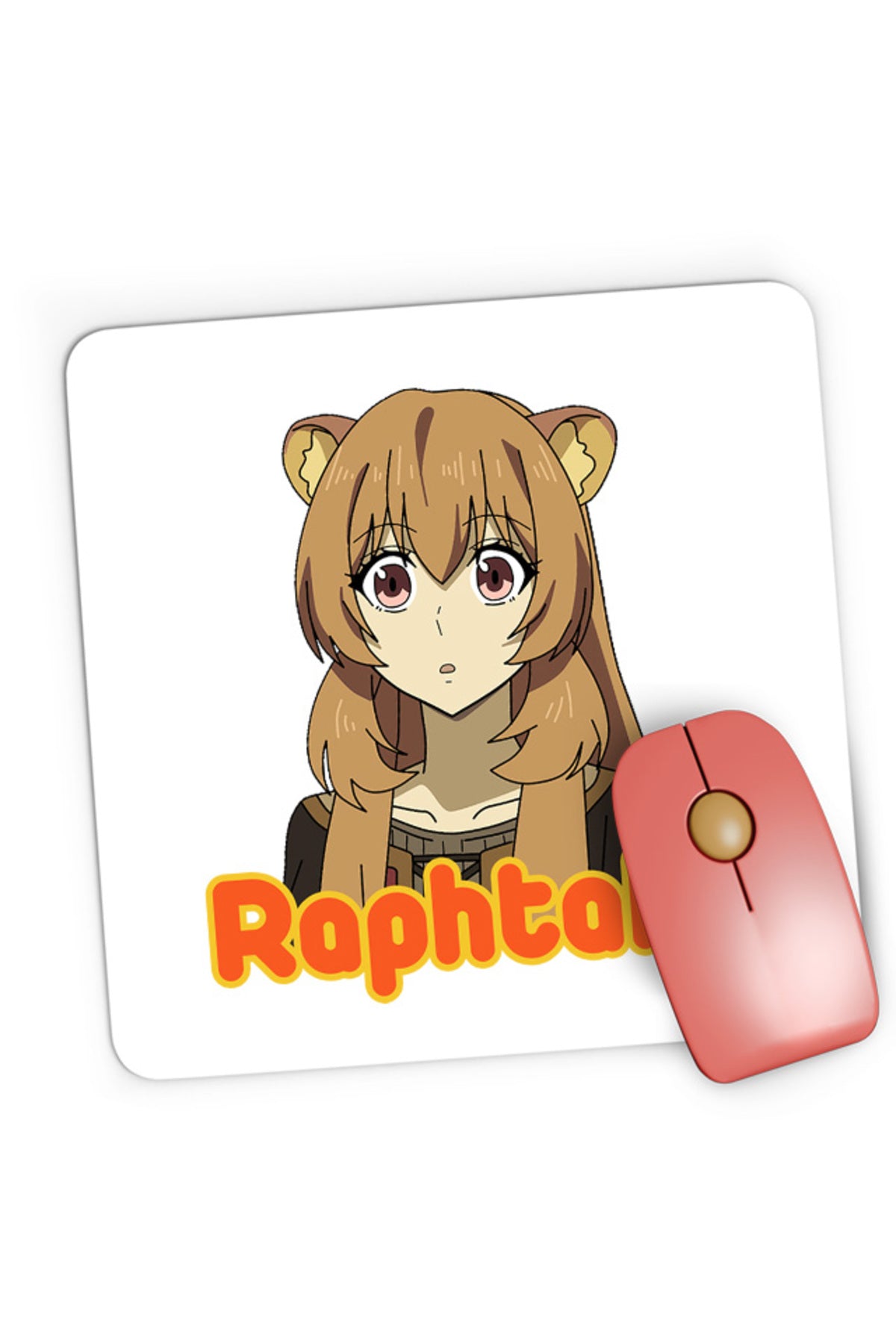 Mousepad Gaming Rising of the Shield Hero Raphtalia Furry Beautiful Medieval Anime, 21x19 cm