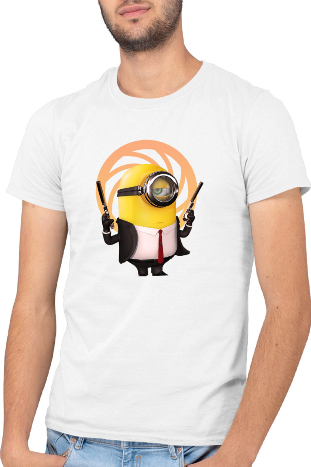 Tricou barbati James Bond Minions Funny Animation