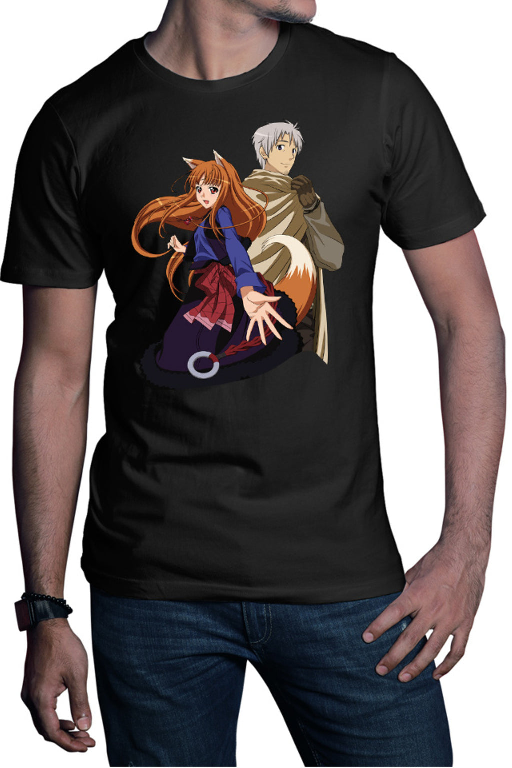 Tricou barbati Spice And Wolf Holo Valentines Day Anime
