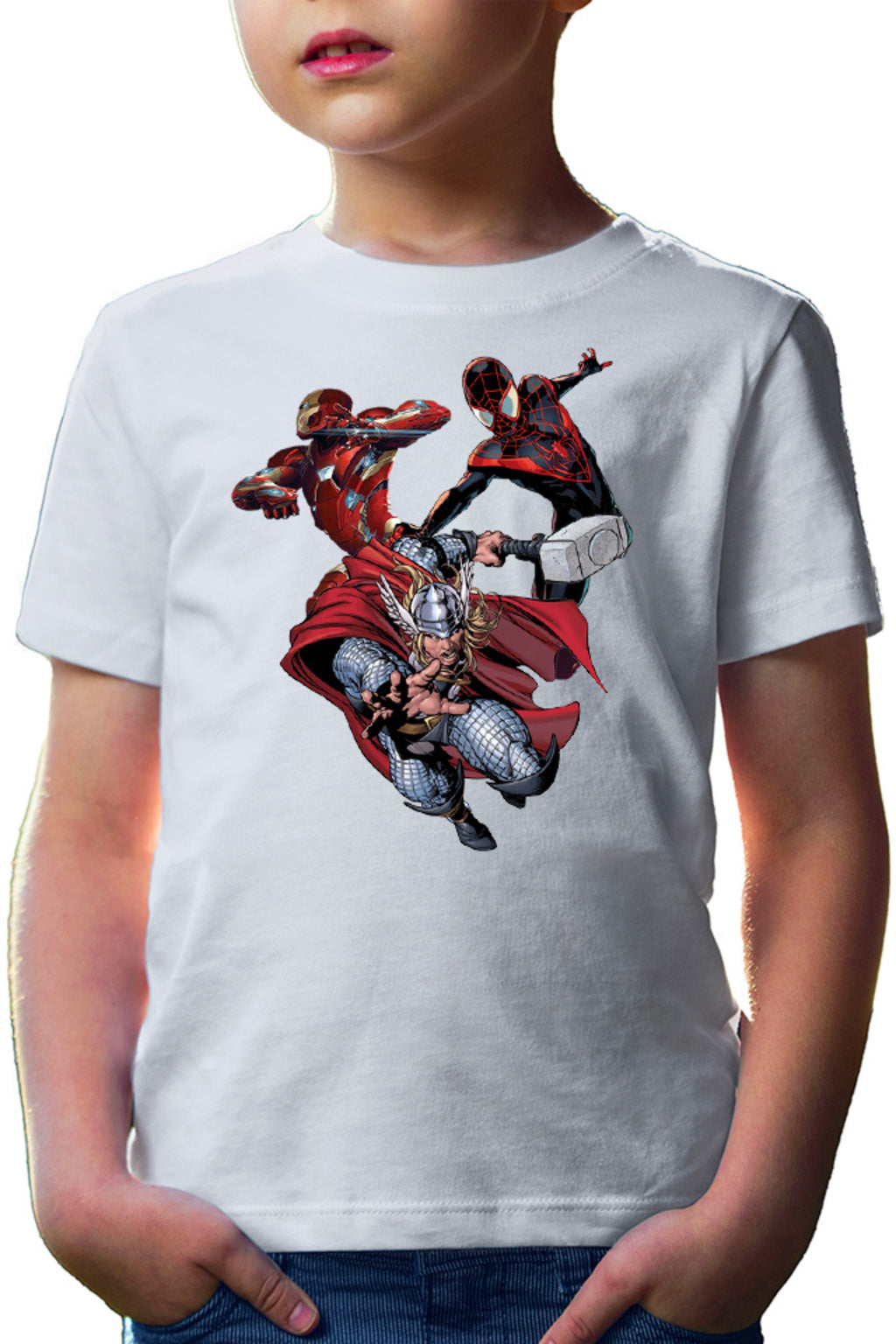 Tricou copii Ironman Thor Spiderman Thunder God Cartoons