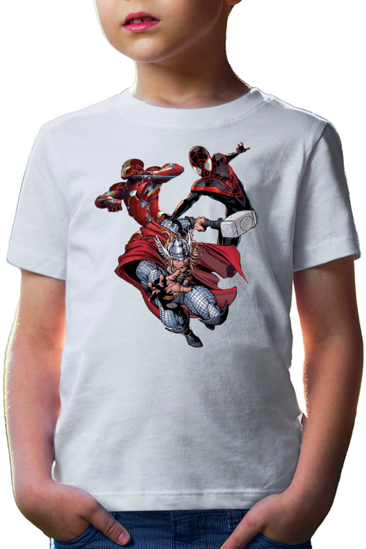 Tricou copii Ironman Thor Spiderman Thunder God Cartoons