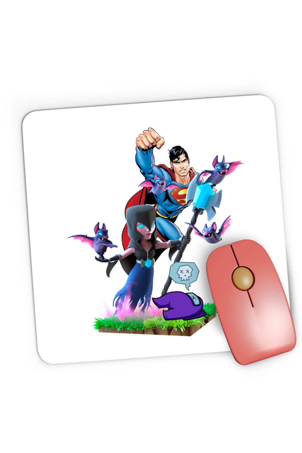 Mousepad Gaming Clash of Clans Superman Among Us Crash Bats Fly Magic, 21x19 cm