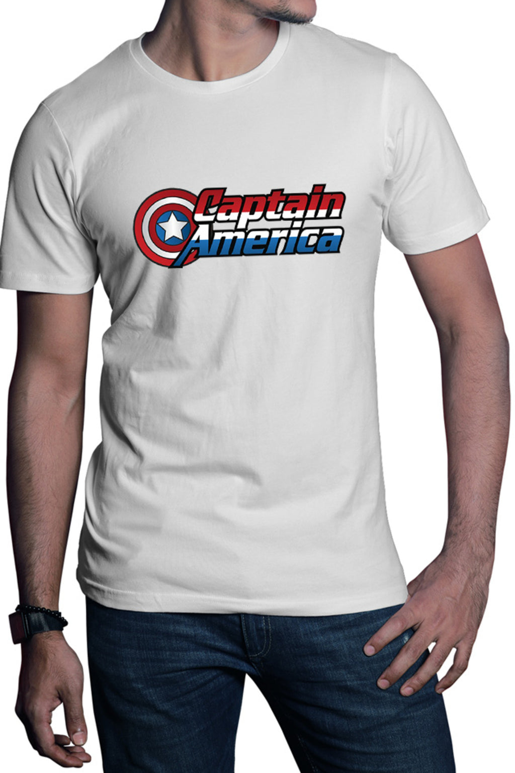 Tricou barbati Captain America Logo Marvel Super Powers Hero Kids