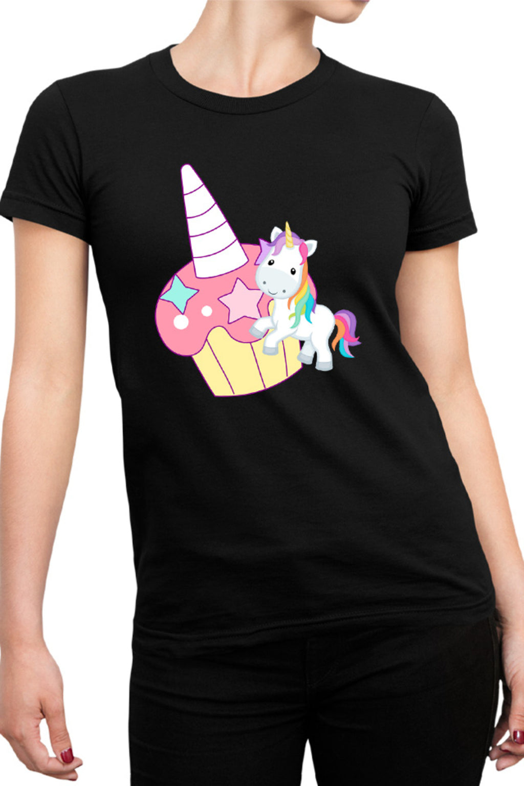 Tricou dama Unicorn Squad Muffin Colorful Luck
