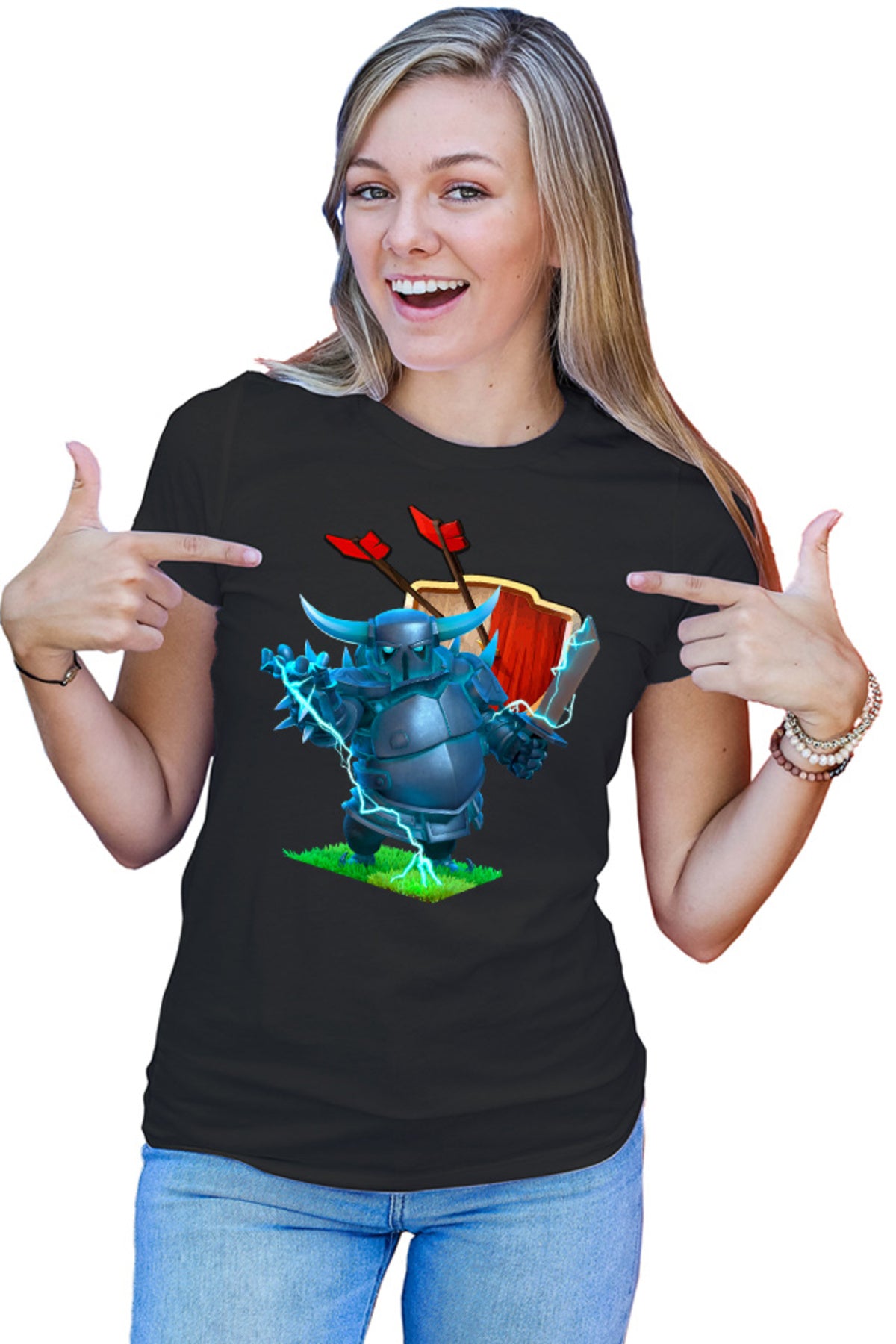 Tricou dama Clash of Clans Thunder Hero Mobile Strategy