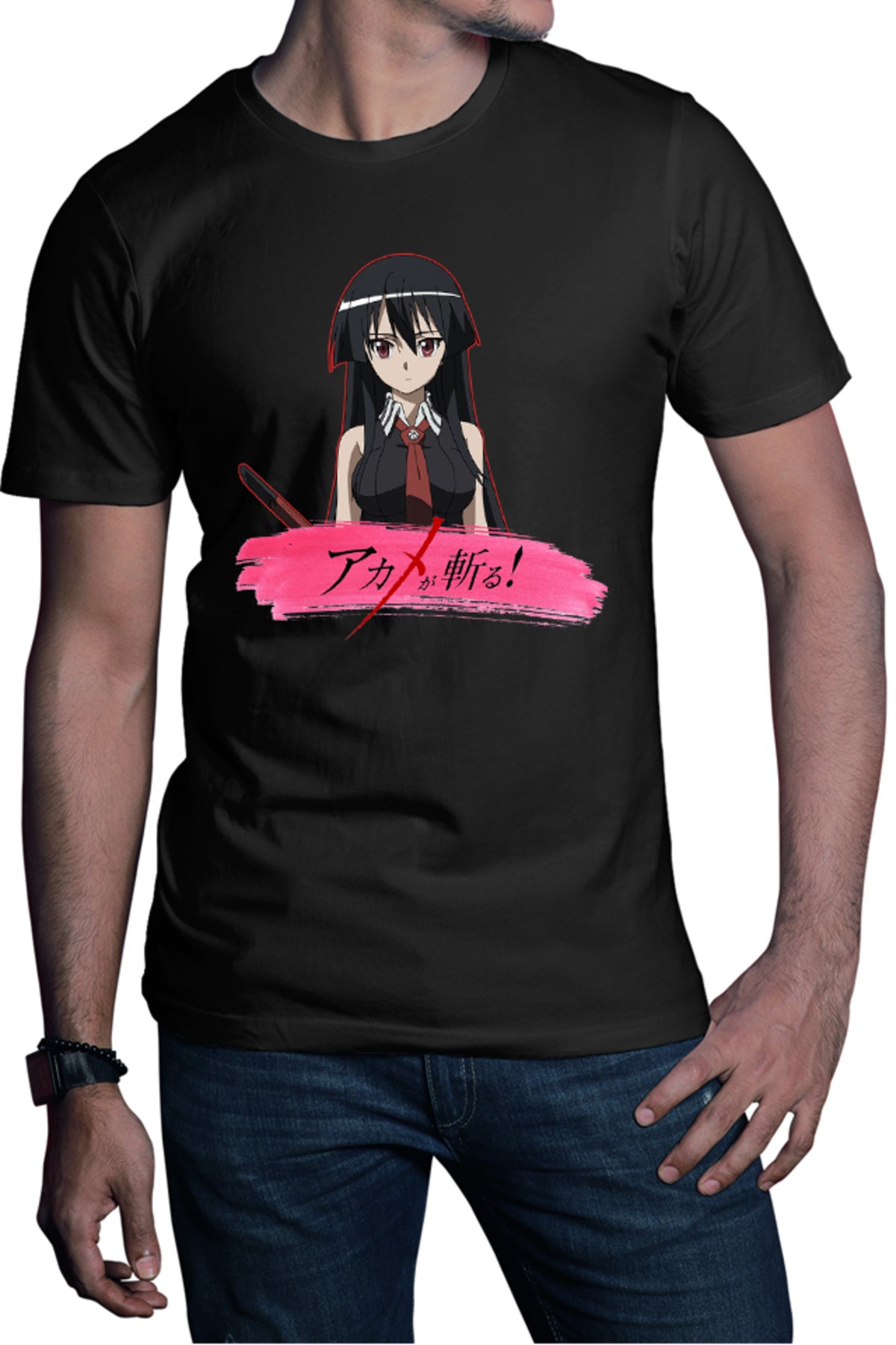 Tricou barbati Akame ga Kill Brush Katana Japan Otaku Naruto Manga