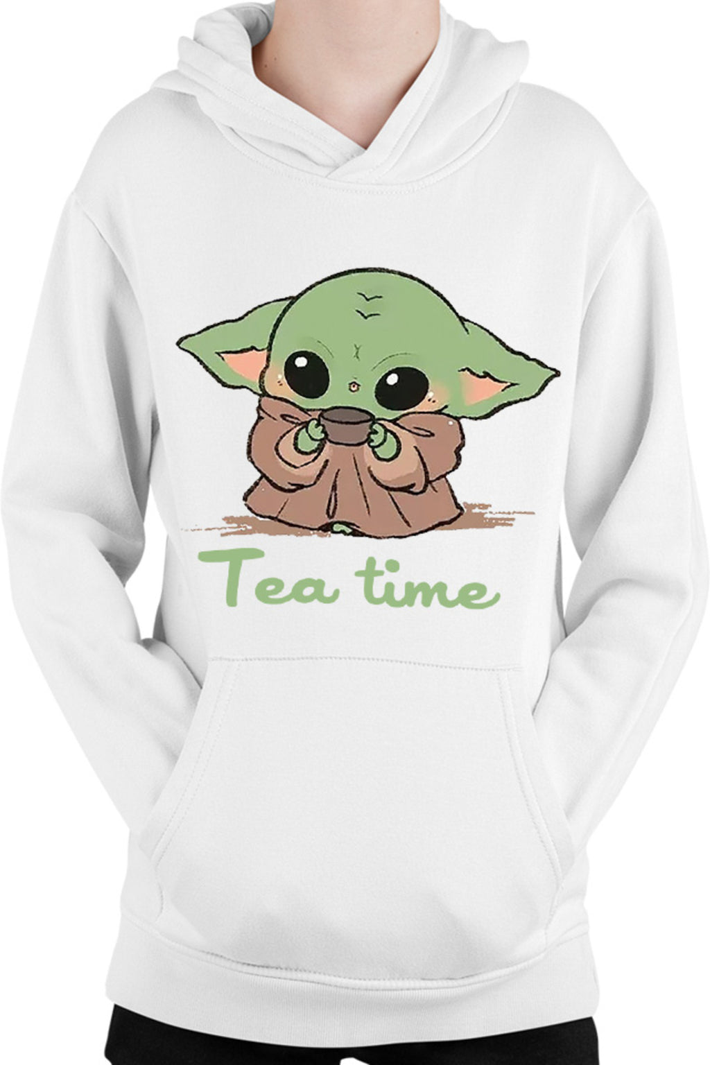 Hanorac copii Baby Yoda Tea Time Drink Coffee