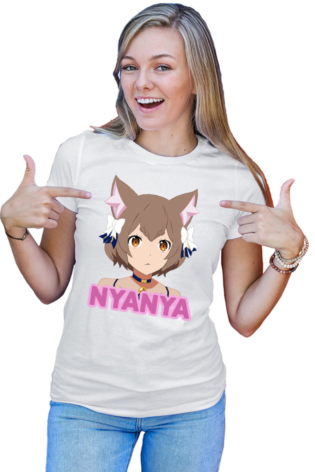 Tricou dama Re Zero Felix Cat Nya Kawaii Magic Youtube