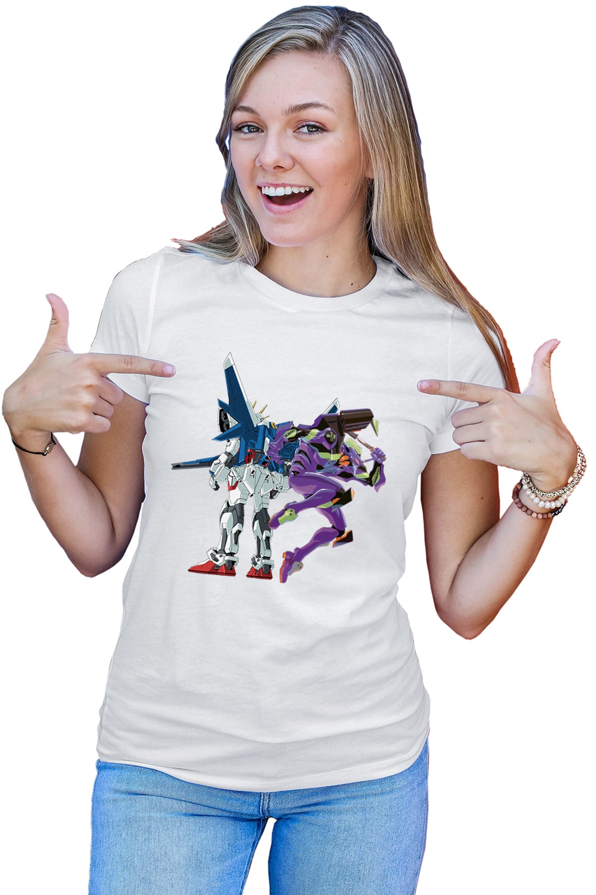 Tricou dama dam Robot Blue Eva Flying