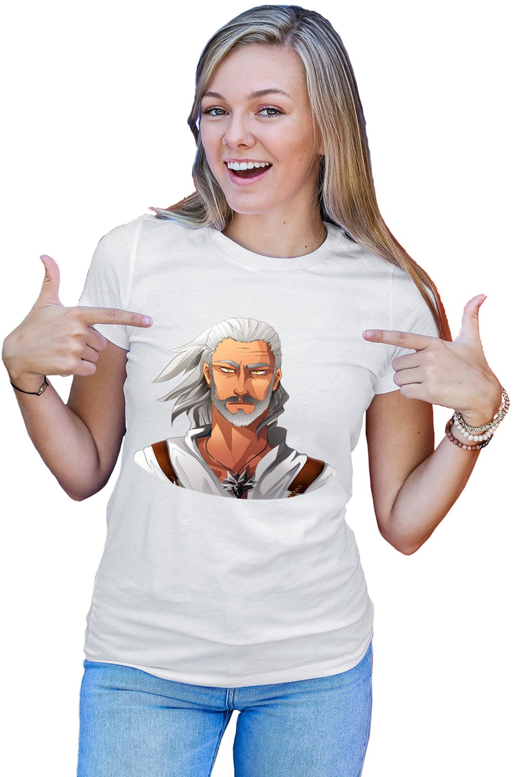 Tricou dama The Witcher Geralt of Rivia Minecraft Tlaucher