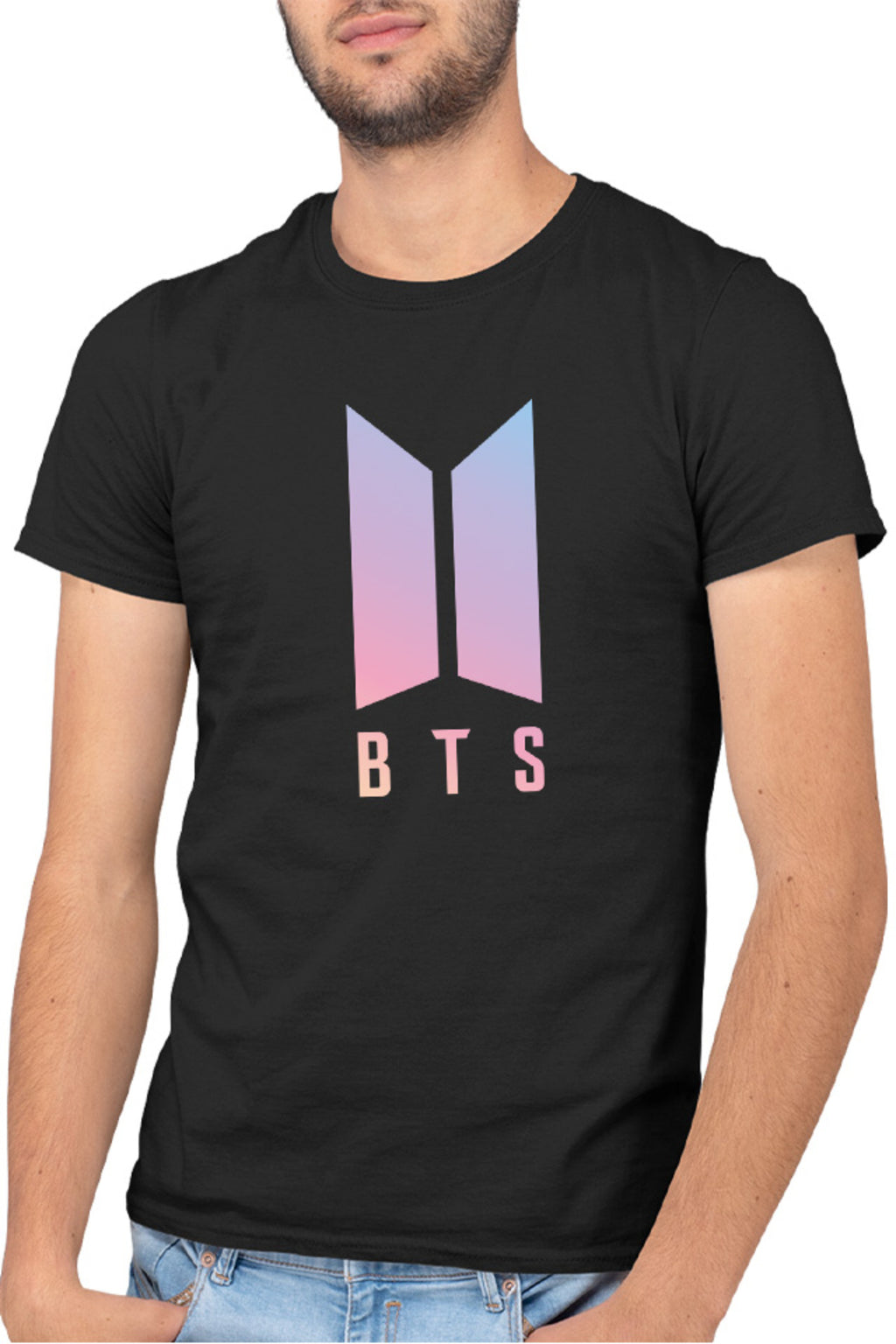 Tricou barbati BTS Logo K-pop Popular Korean Band Boys
