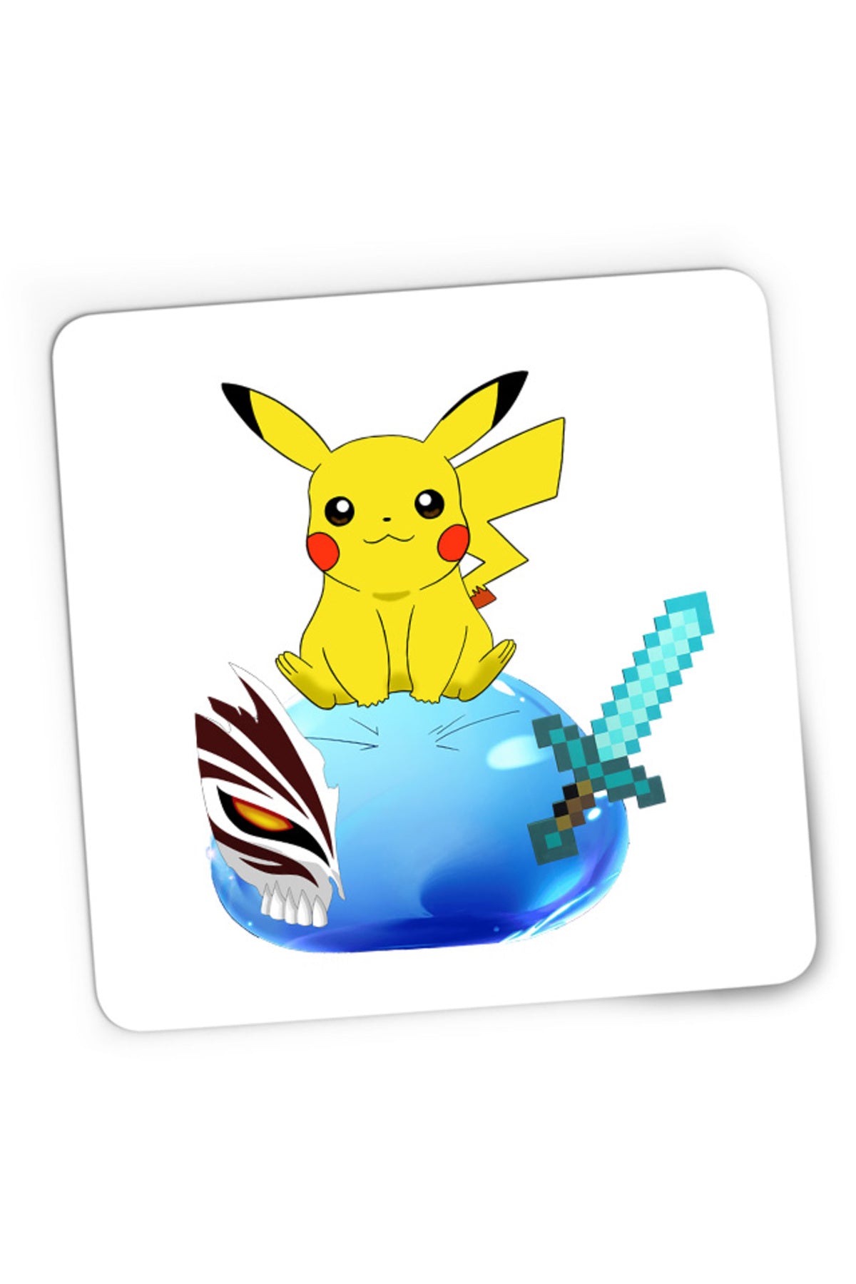 Mousepad Gaming TenSura Slime Isekai Pikachu Ichigo Ghoul Minecraft , 21x19 cm