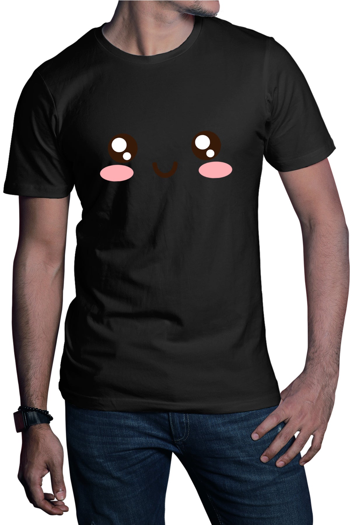 Tricou barbati Roblox Anime Smiley Face Cute