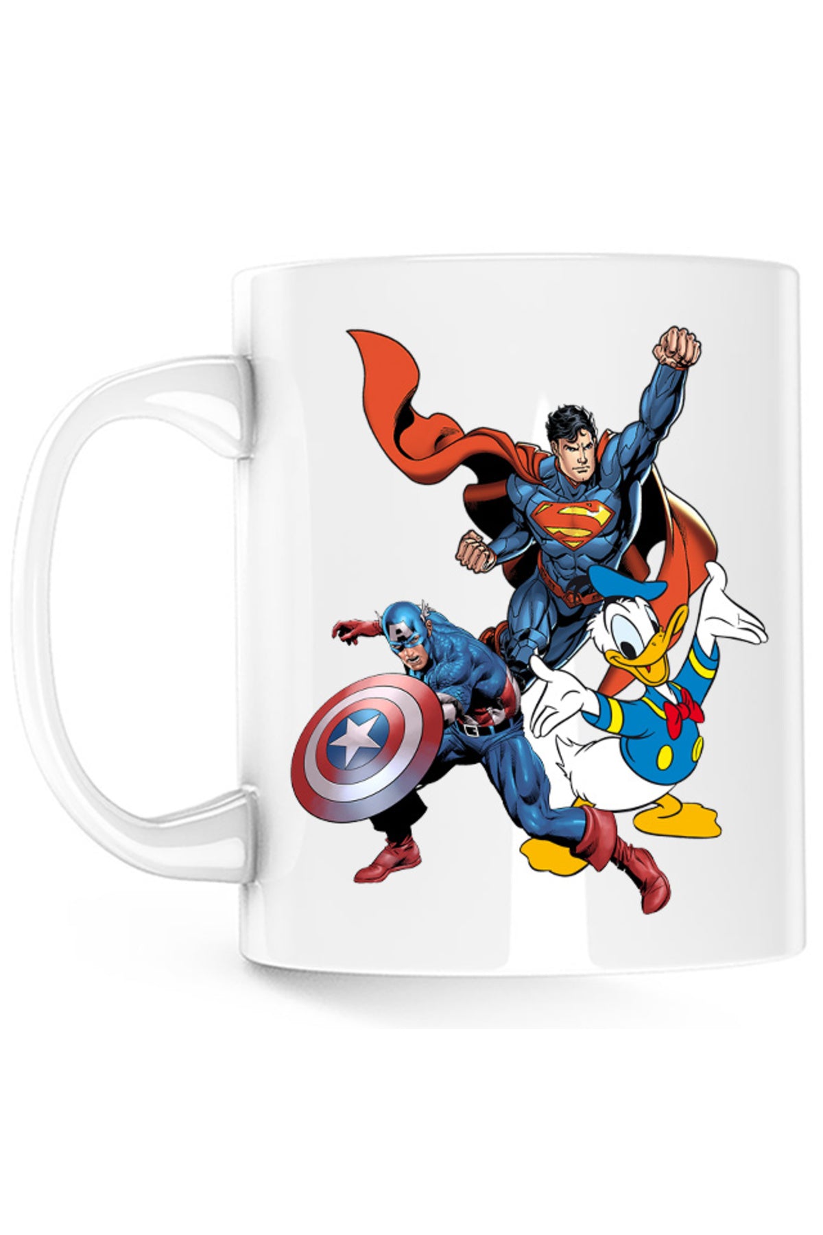 Cana Captain America Superman Donald Duck Hero Strong Cool, alba, 330 ml