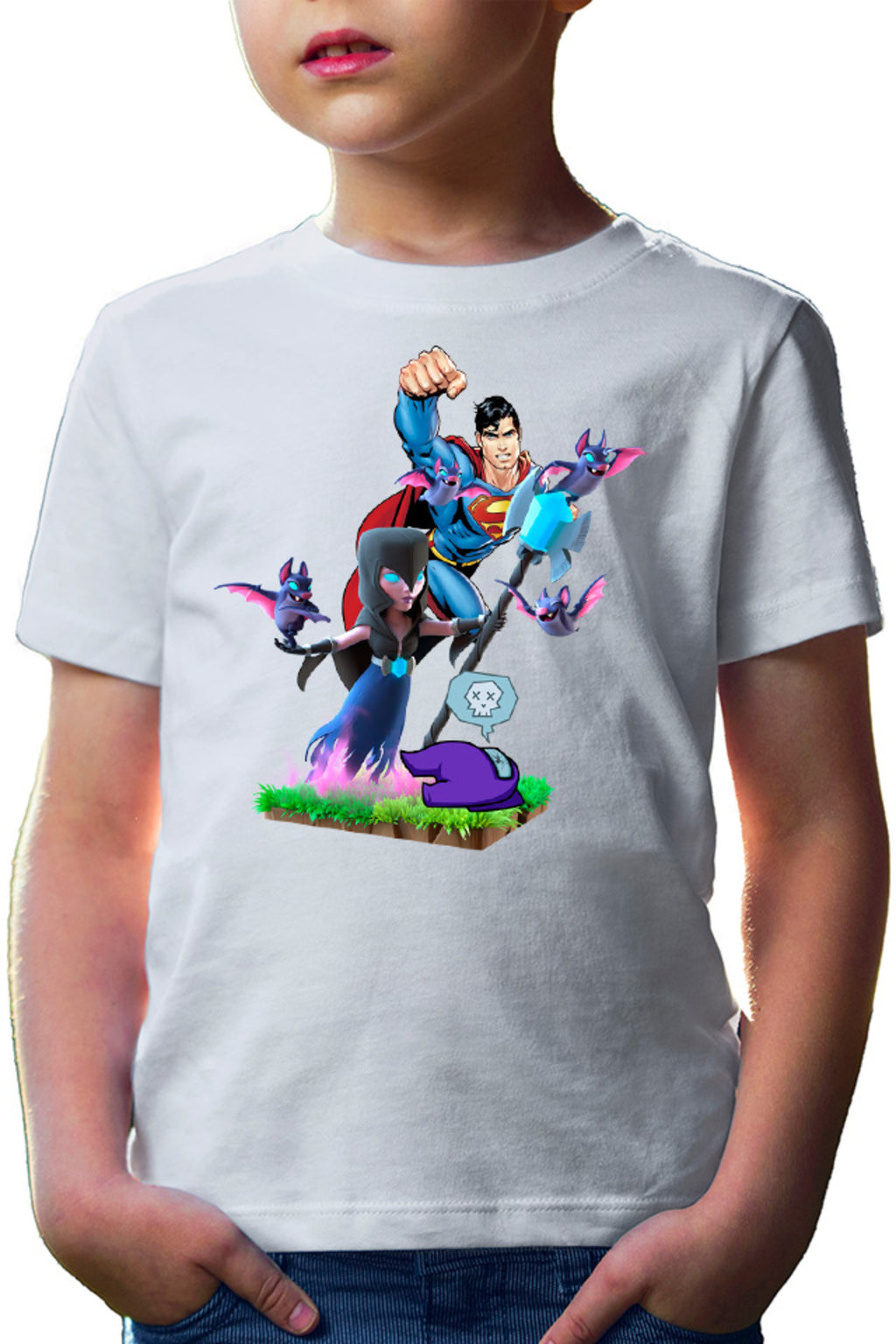 Tricou copii Clash of Clans Superman Among Us Crash Bats Fly Magic