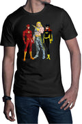 Tricou barbati Aquaman Batgirl Flash Comics Cartoons Water Action