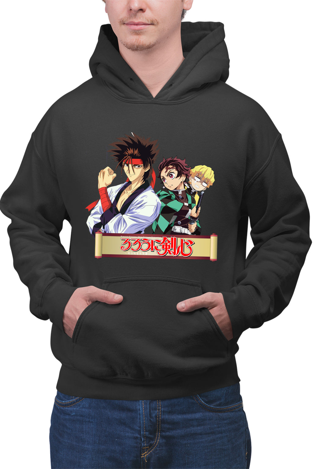 Hanorac barbati Rurouni Kenshin Sanosuke Tanjiro Zenitsu Scared