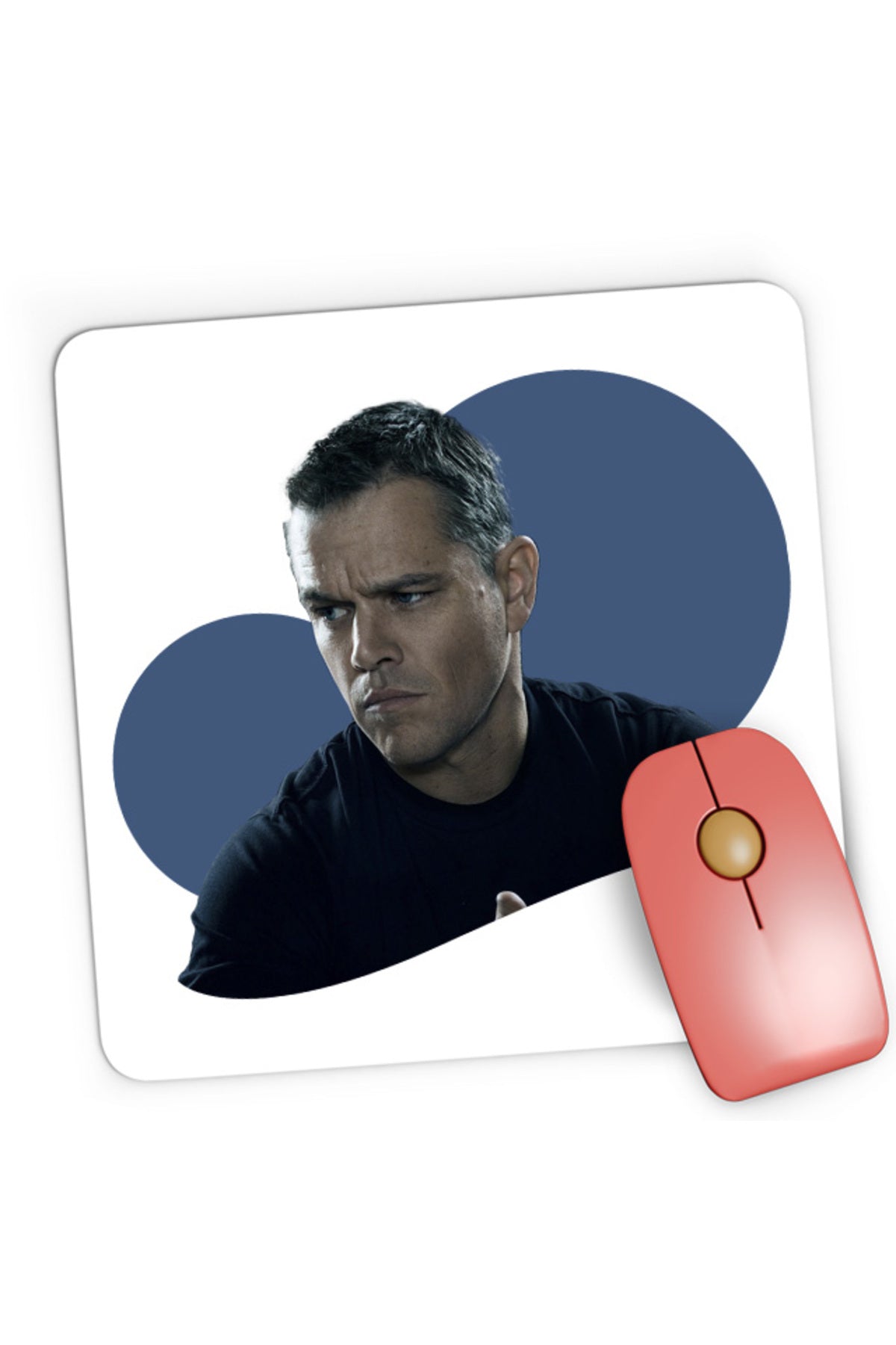 Mousepad Gaming Bourne New Movie Actor Solve Problems Genius Smart, 21x19 cm
