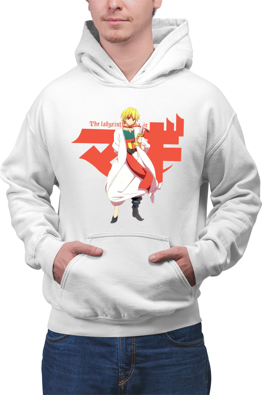 Hanorac barbati Magi The Labyrinth of Magic Alibaba Orange Character Pose