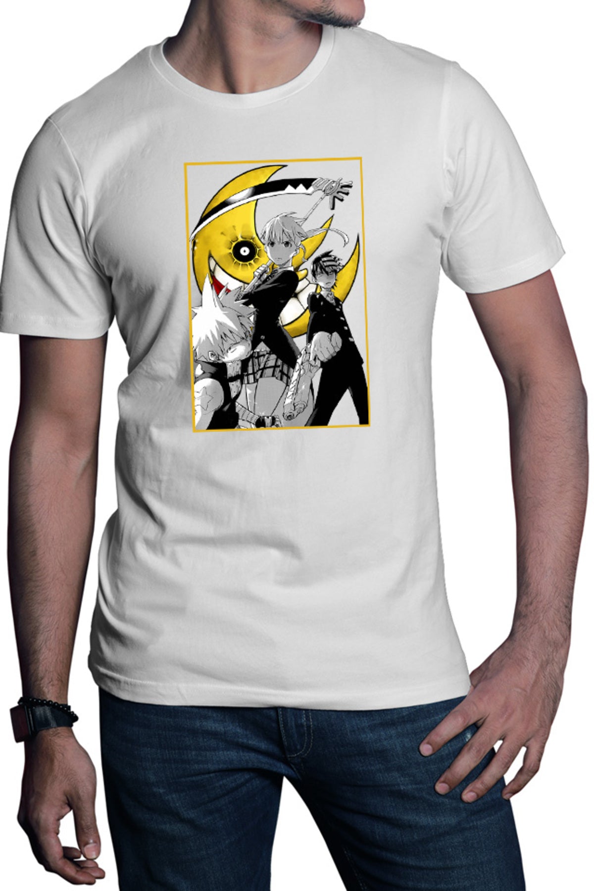 Tricou barbati Soul Eater Group Death The Kid Black Star Soul Maka