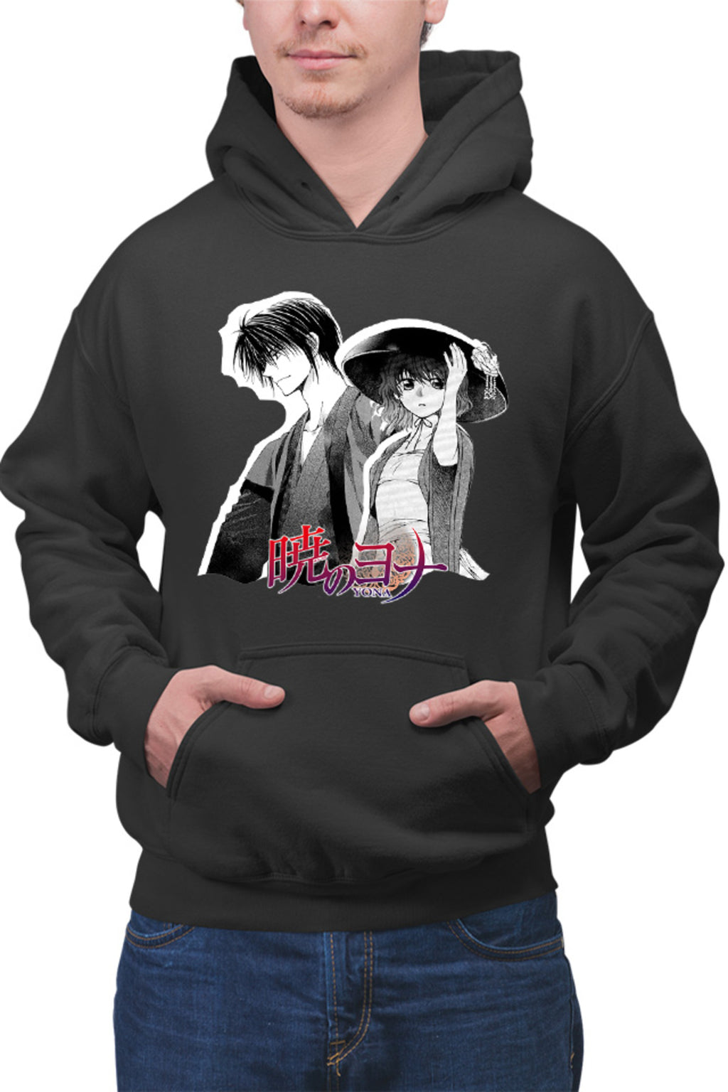 Hanorac barbati Yona of the Dawn Couple Manga Yukata Hat Monochrome