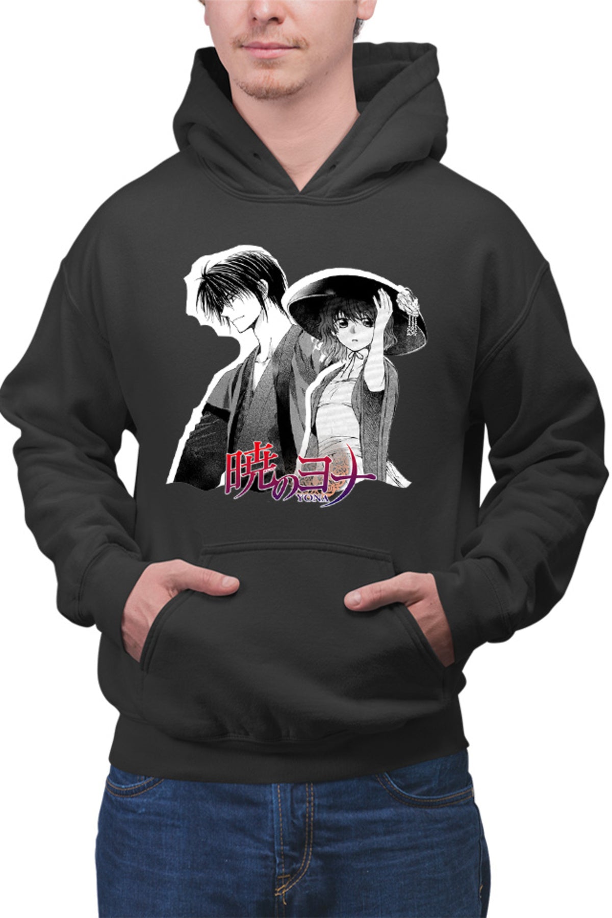Hanorac barbati Yona of the Dawn Couple Manga Yukata Hat Monochrome