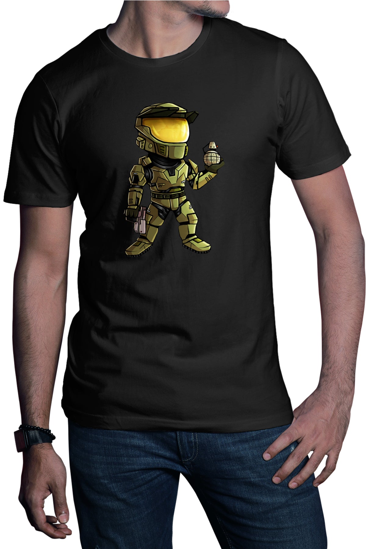 Tricou barbati Halo Grenade Combat Soldat Video Game