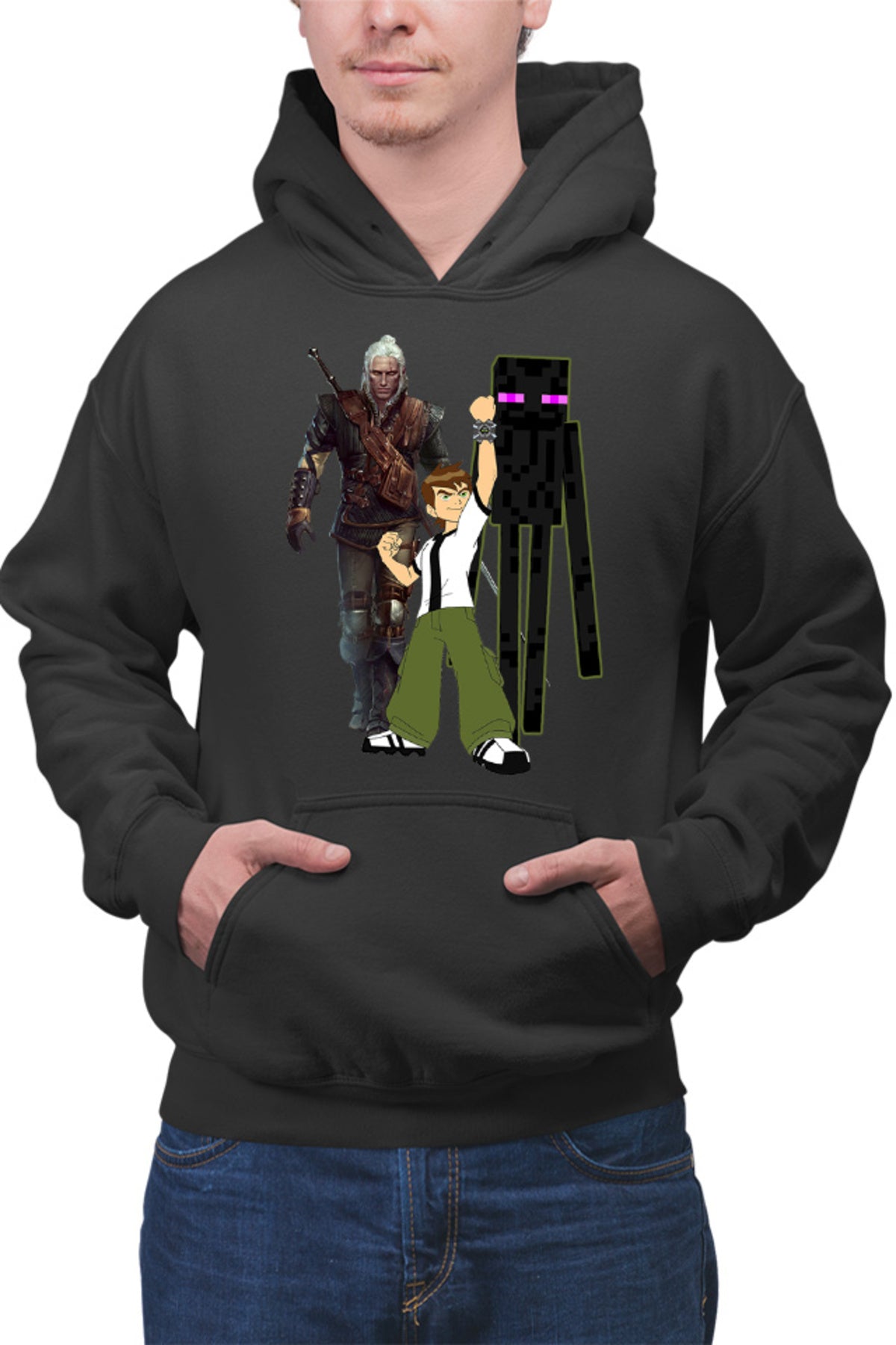 Hanorac barbati Ben 10 Watch Minecraft Enderman Witcher Gerald Sword