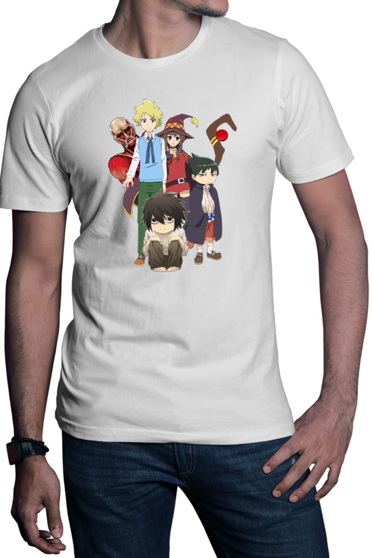 Tricou barbati Muhyo Roji Taro AOT Collosal Titan Konosuba Megumi Death Note