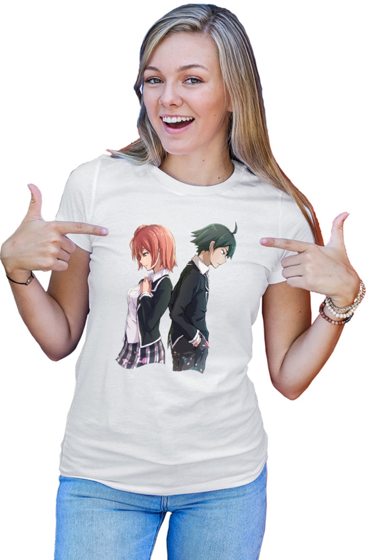 Tricou dama OreGairu Hikigaya Yuigahama Yui Schoolmates Friends