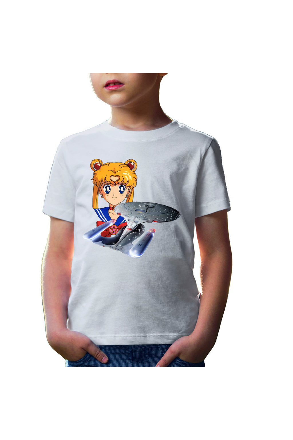 Tricou copii Star Trek Sailor Moon Enterprise Starship