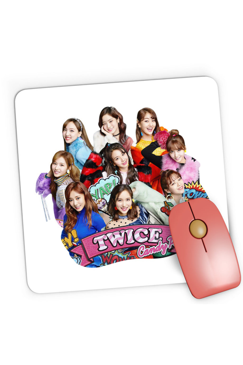 Mousepad Gaming Twice K-Pop Idol Group Popular Music Korea, 21x19 cm
