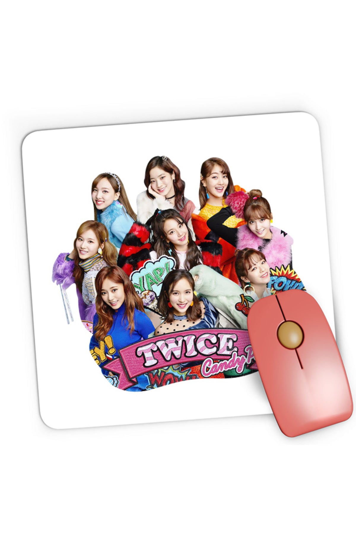 Mousepad Gaming Twice K-Pop Idol Group Popular Music Korea, 21x19 cm