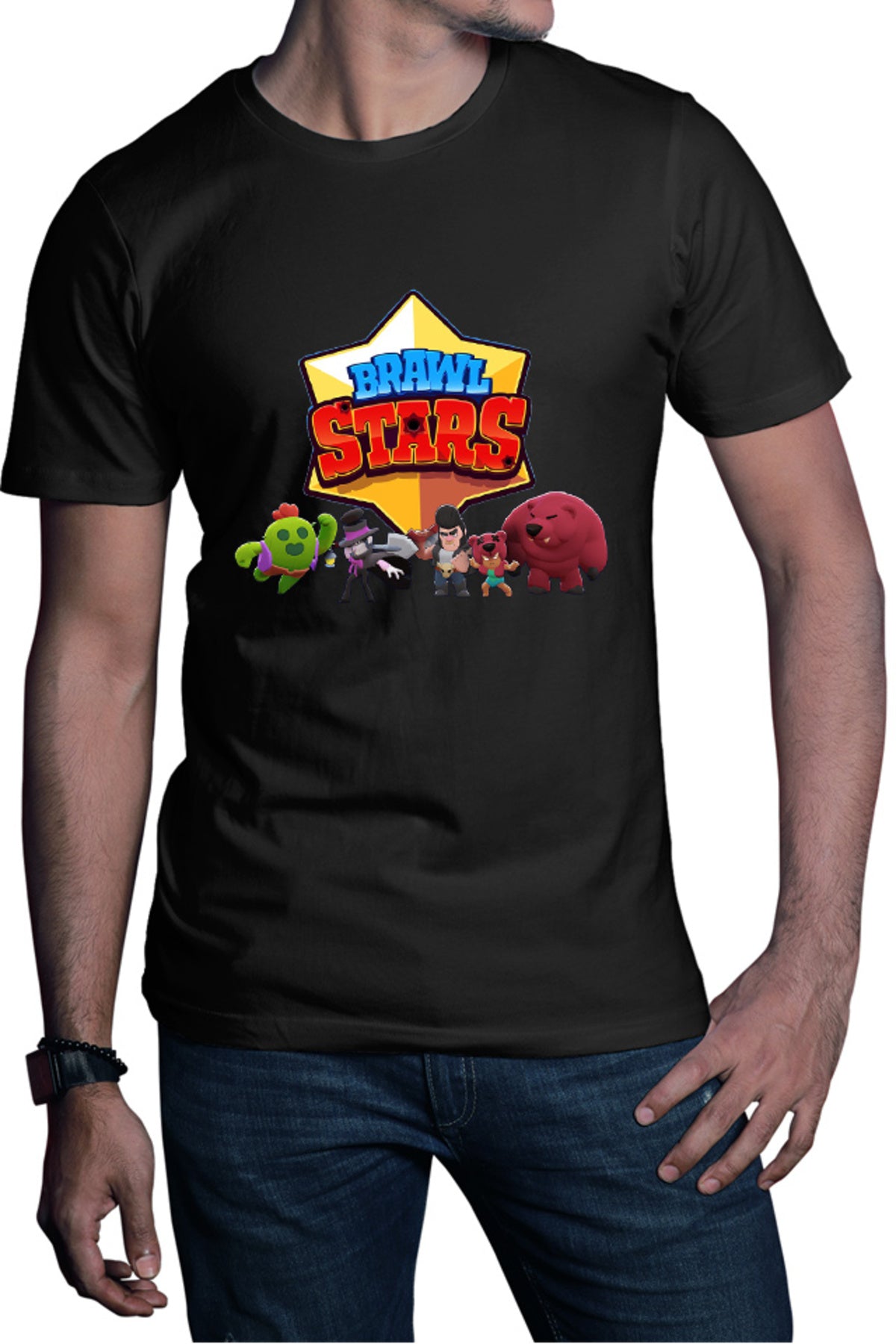 Tricou barbati Brawl Stars Full Team Shooter Mobile Game Classes