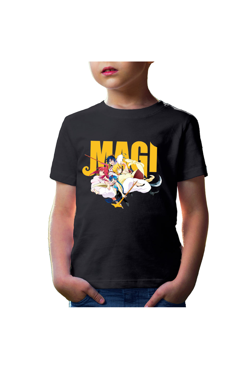 Tricou copii Magi The Labyrinth of Magic Protagonists Group Weapon Pose