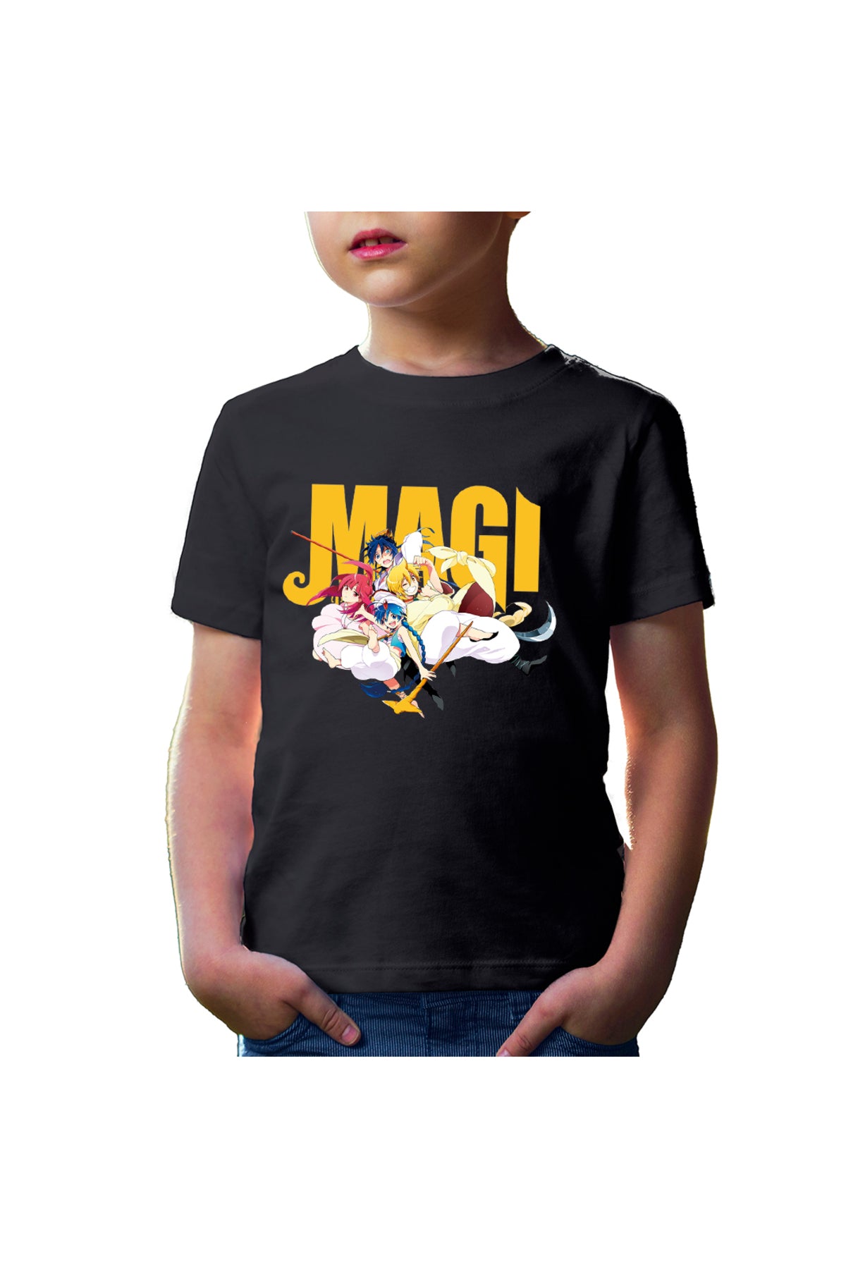 Tricou copii Magi The Labyrinth of Magic Protagonists Group Weapon Pose