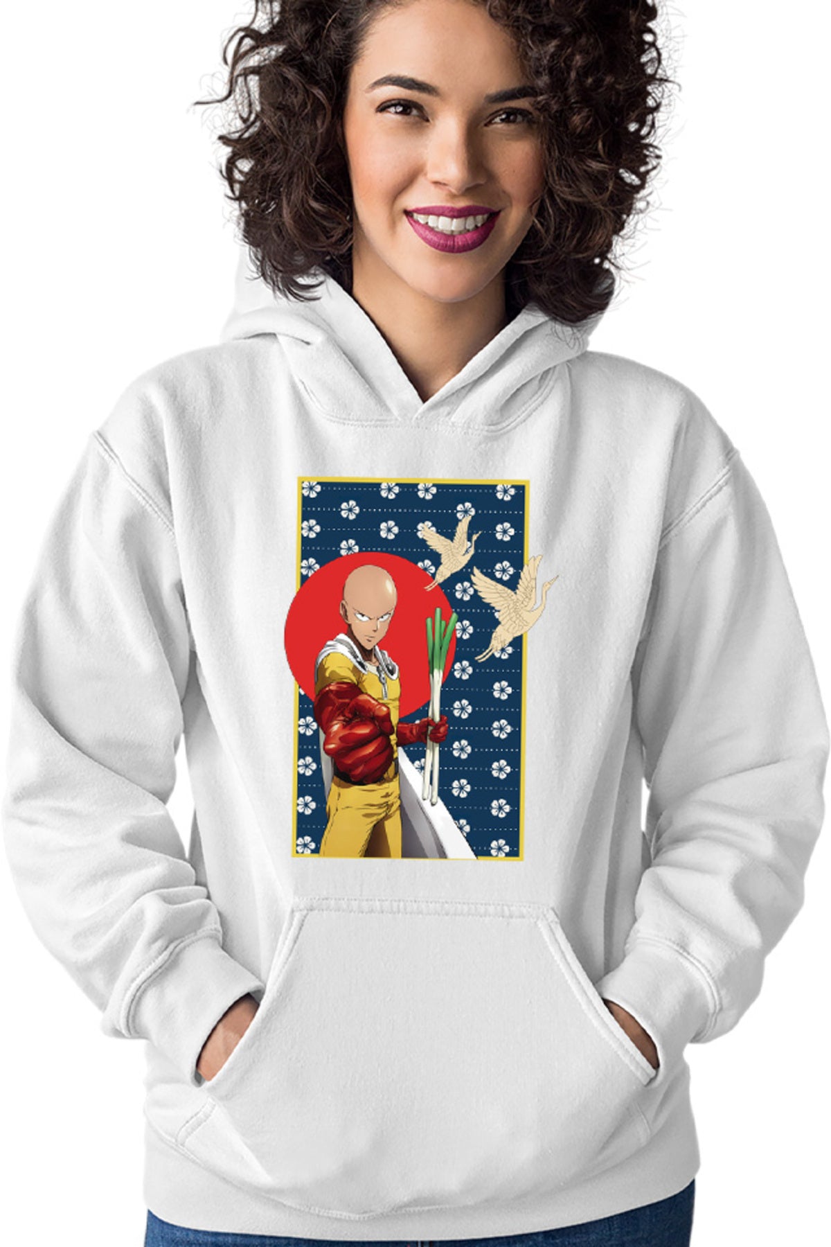 Hanorac dama One-Punch Man Japanese Pattern Flag Bird