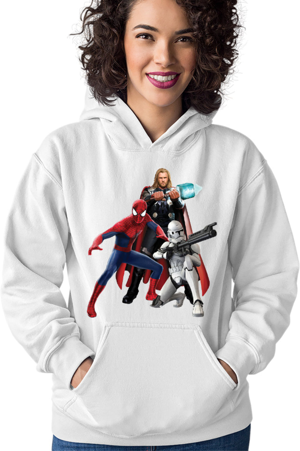 Hanorac dama Star Wars Spiderman Thor Marvel Clone Trooper