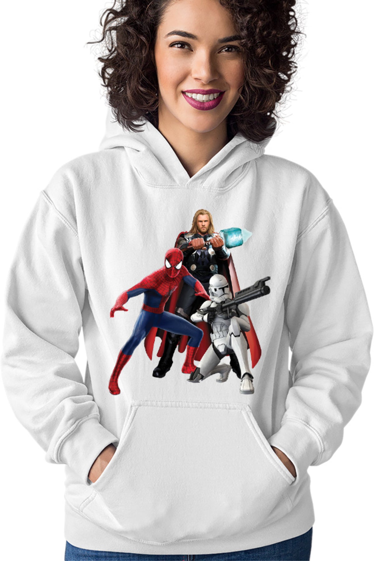 Hanorac dama Star Wars Spiderman Thor Marvel Clone Trooper