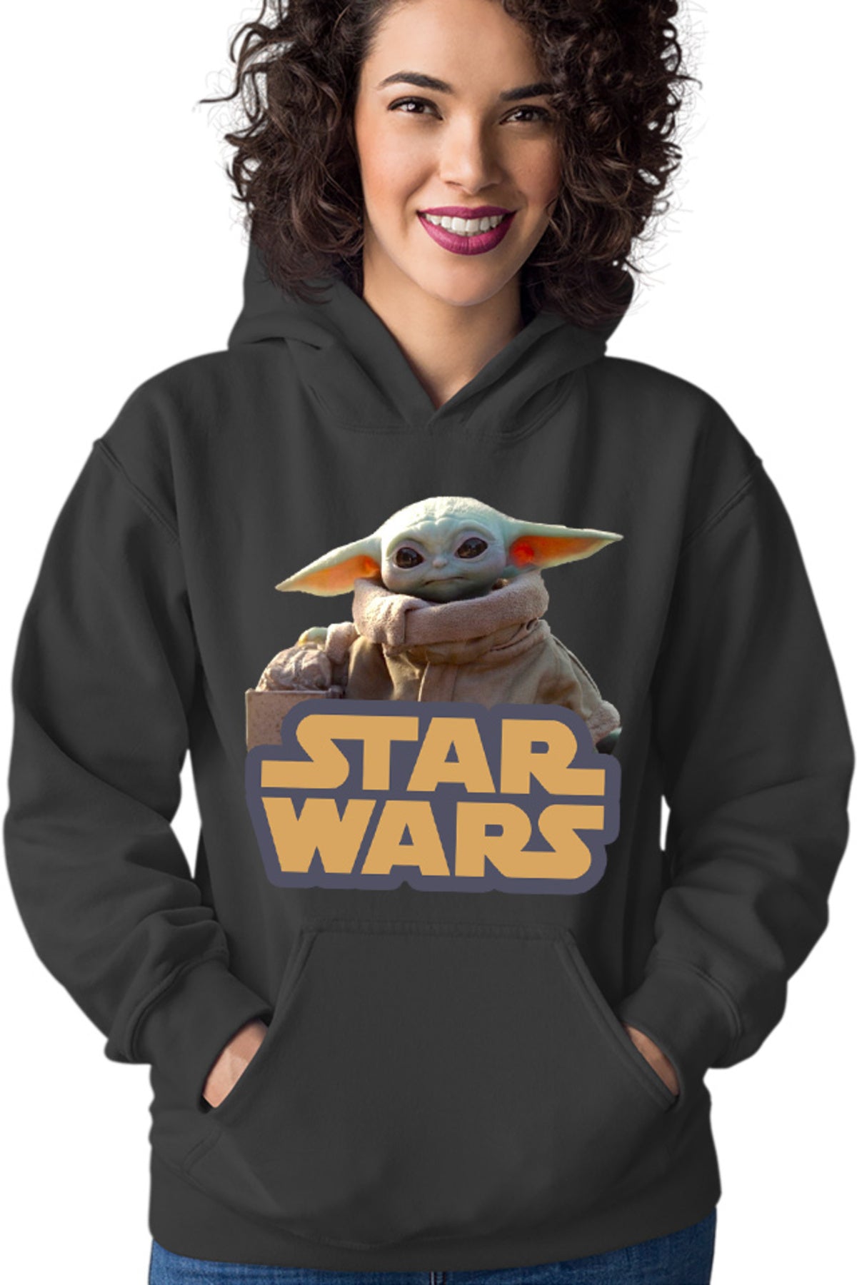 Hanorac dama Star Wars Baby Yoda Cute Small Logo Power