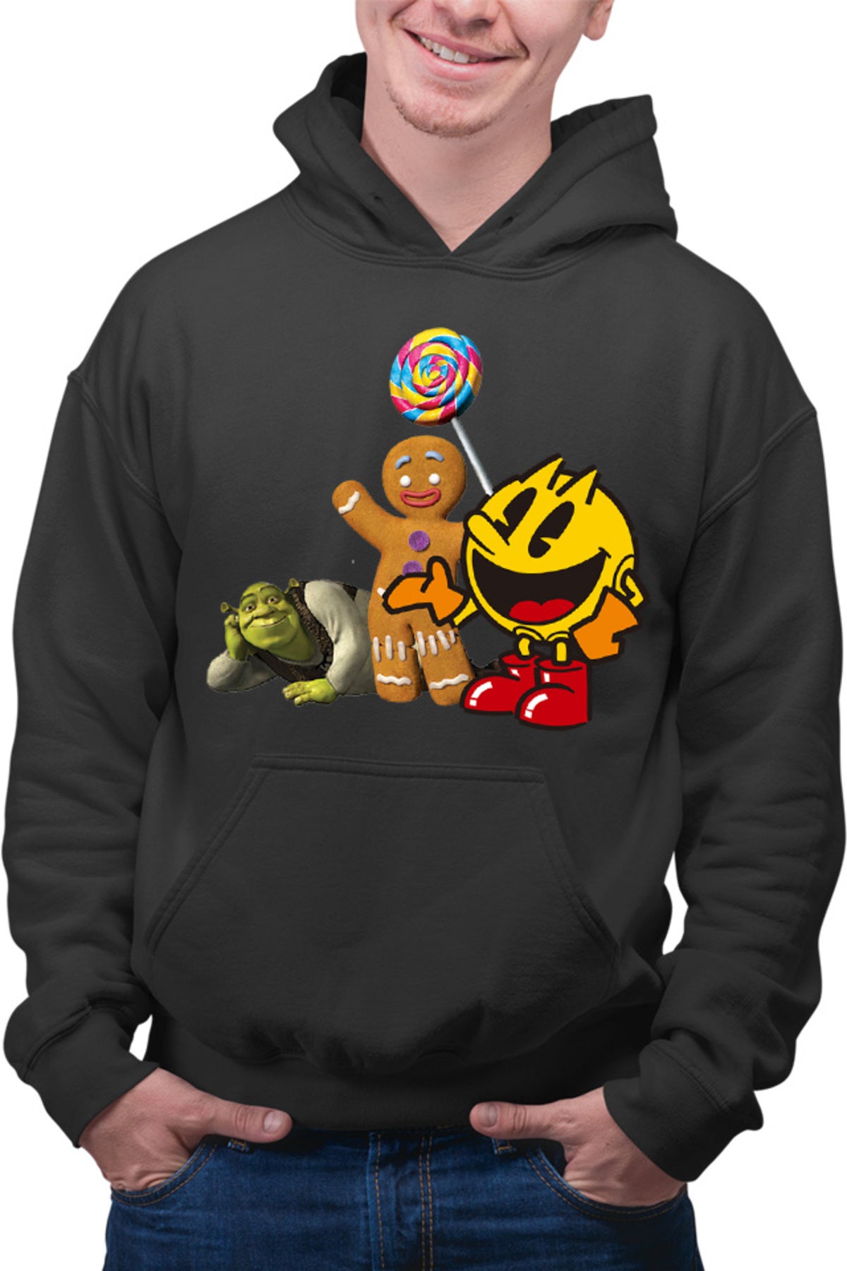 Hanorac barbati Pac Man Shrek Cookie Happy