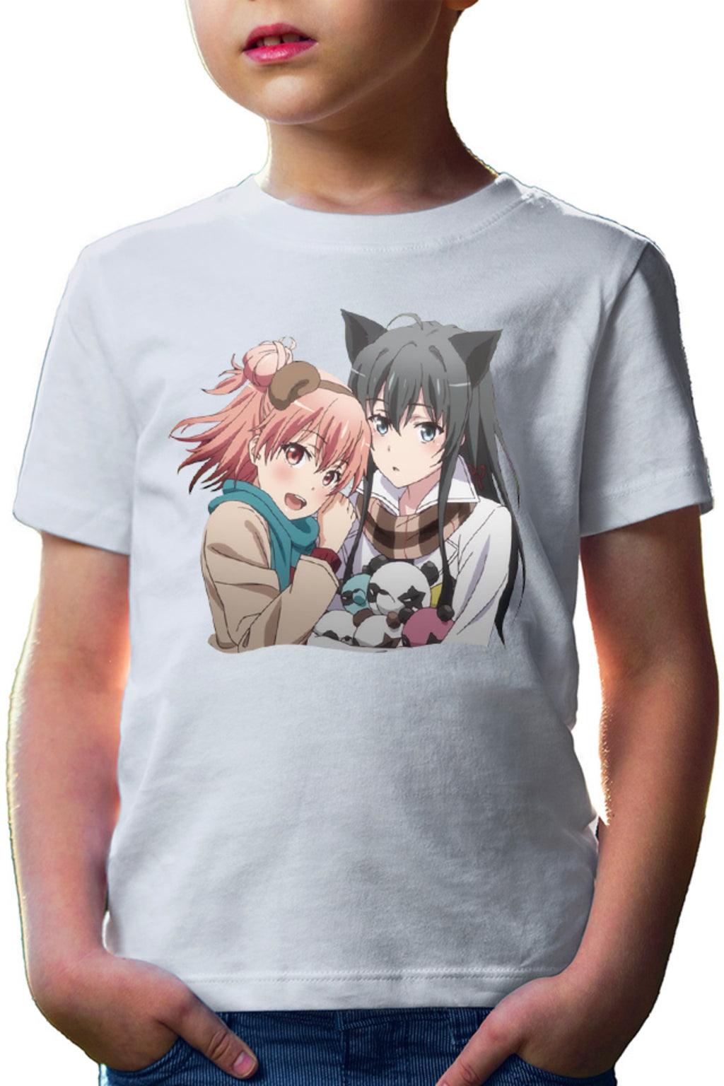 Tricou copii OreGairu School Panda Bear Girls Anime Ponkan
