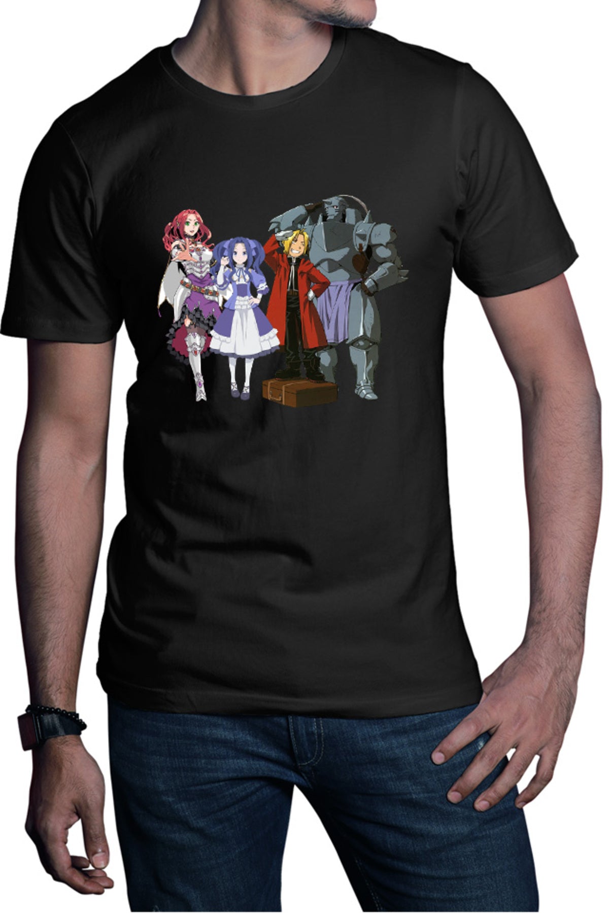 Tricou barbati Rising of the Shield Hero Malty Melty Sisters Elric Brothers Full Metal