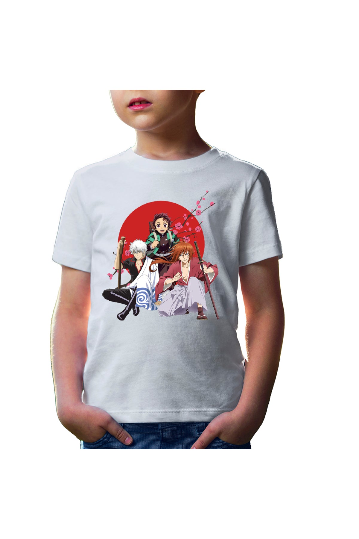 Tricou copii Rurouni Kenshin Samurai Sakura Trio Harakiri