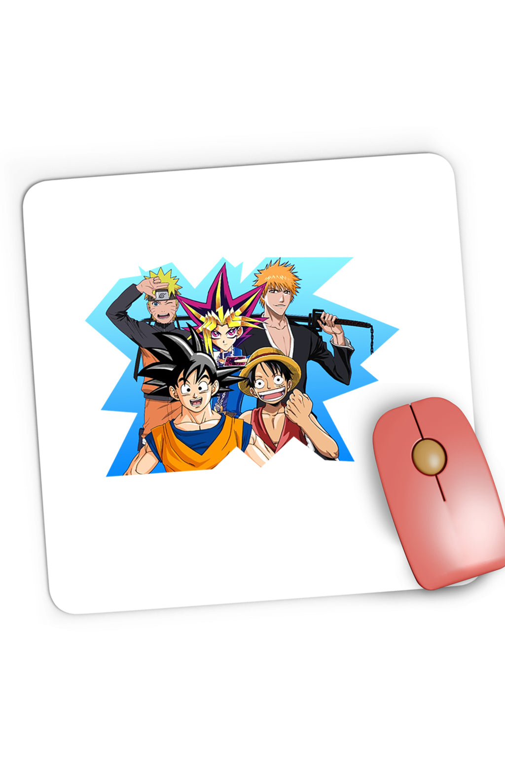 Mousepad Gaming Bleach Naruto Songoku OnePiece Luffy Boruto, 21x19 cm