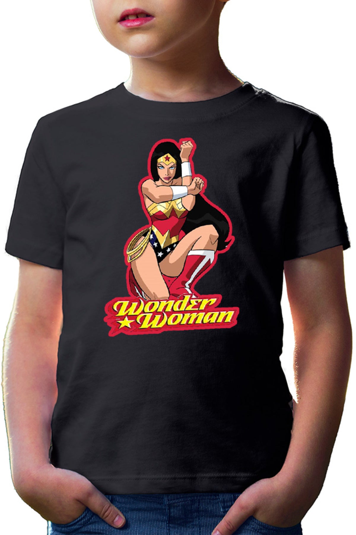 Tricou copii Wonder Woman Red Lady Cartoon English Power Star