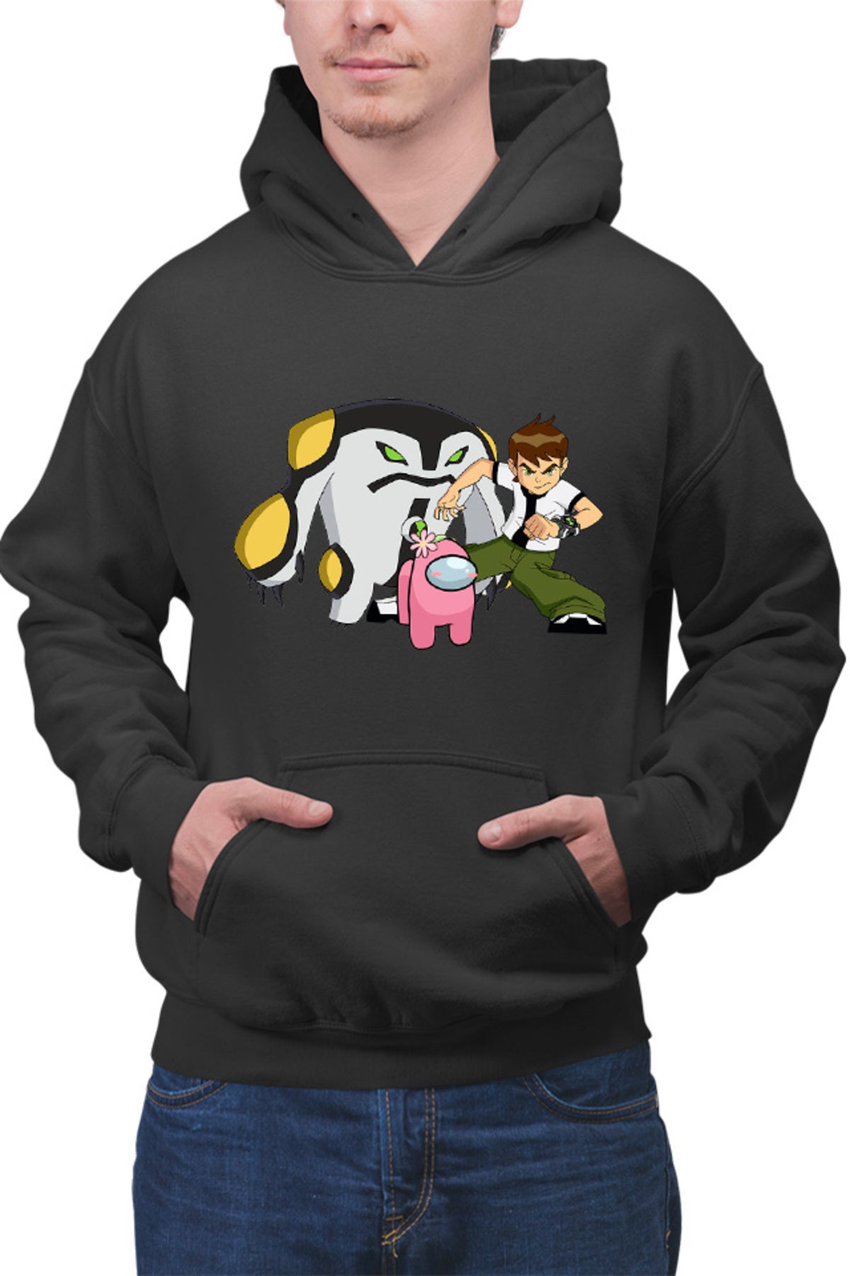 Hanorac barbati Among Us Flower Cute Ben 10 Monster Transform Teen