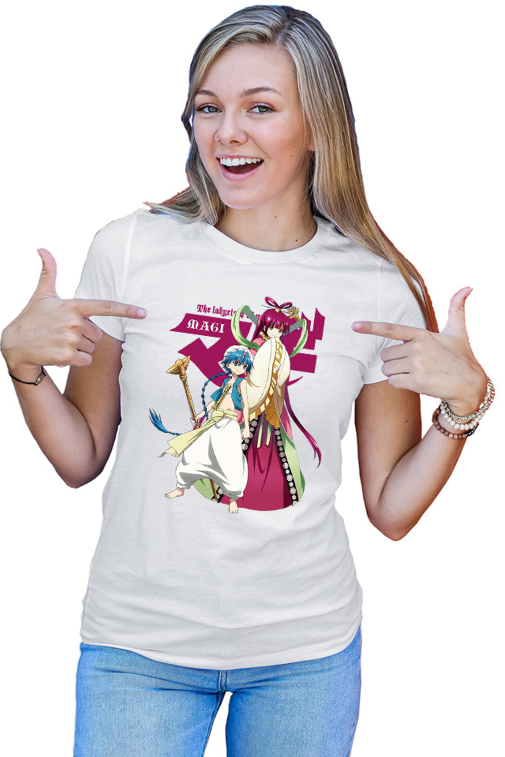 Tricou dama Magi The Labyrinth of Magic Kougyoku Queen Alladin Meeting