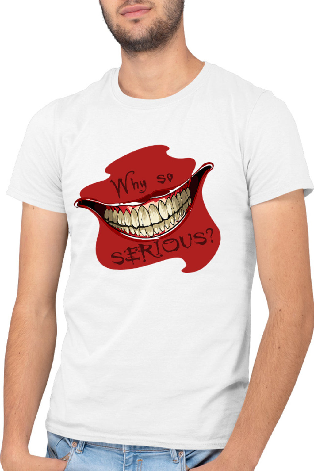Tricou barbati Joker Why Serious Smile Horror