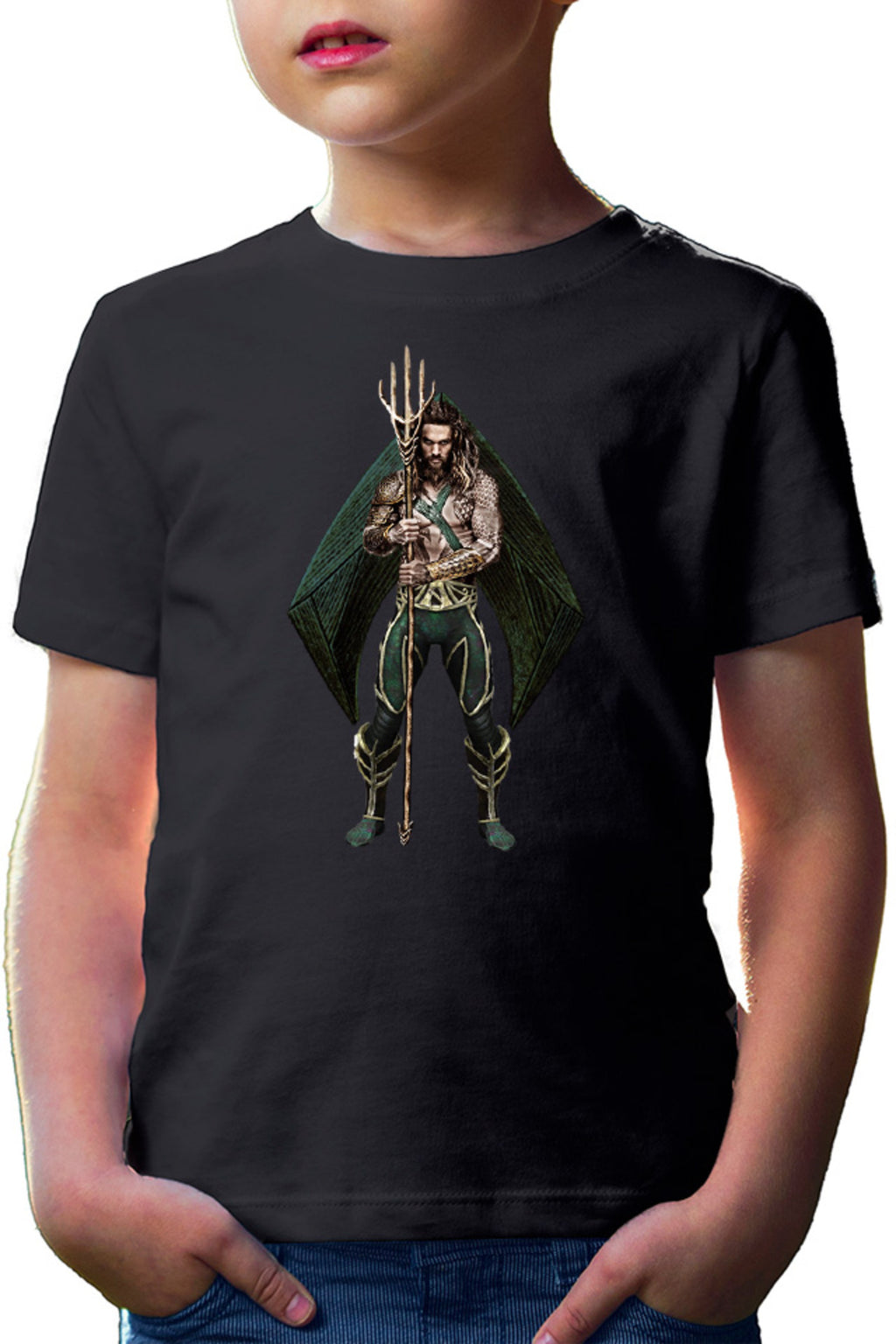 Tricou copii Aquaman Flash Pose Jason Momoa Powerful Ability Unique